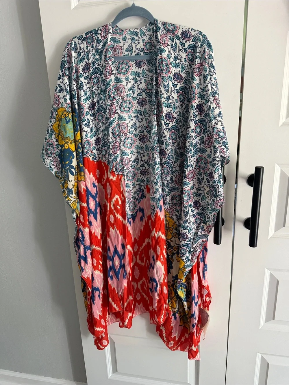 Mixed Print Lightweight‎ Kimono - Multicolor one size